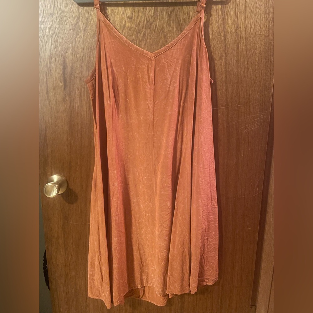 ORANGE SLIP DRESS